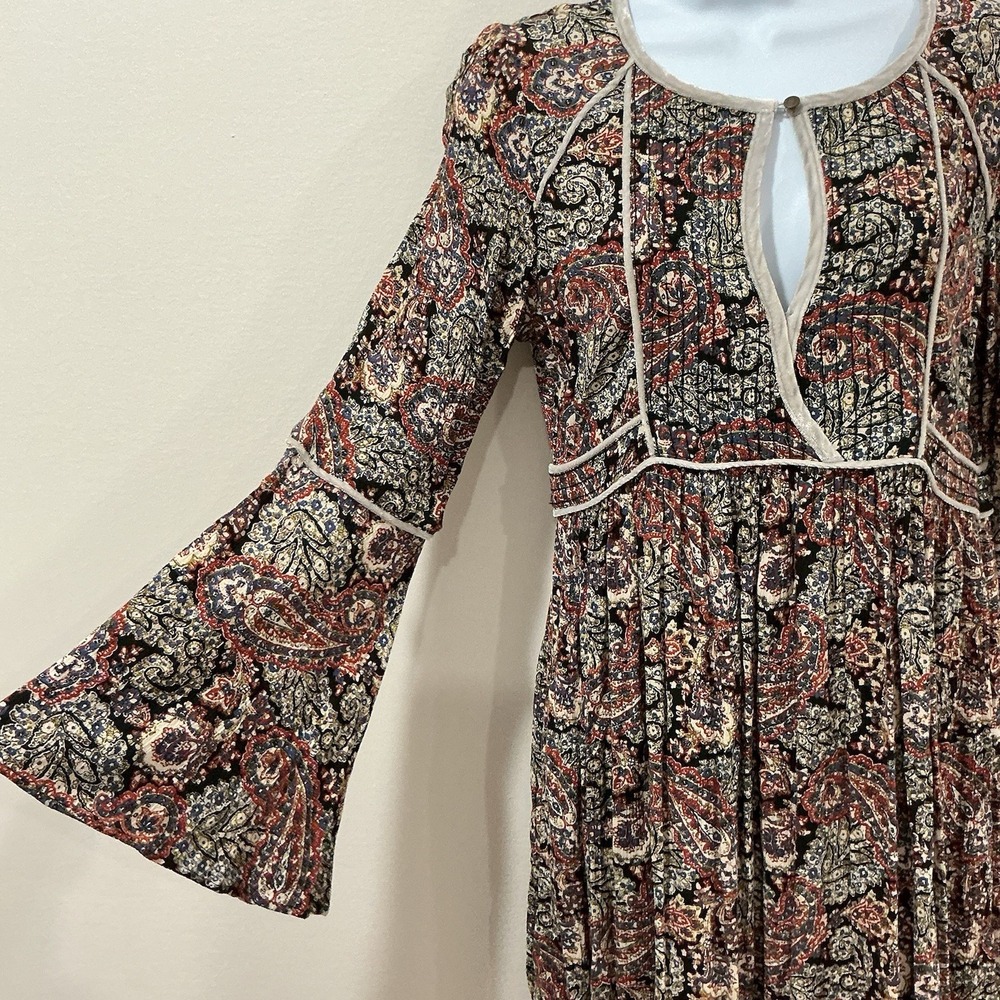 American Eagle Floral Prairie Dress Keyhole Front Women's Small Cottagecore Boho
